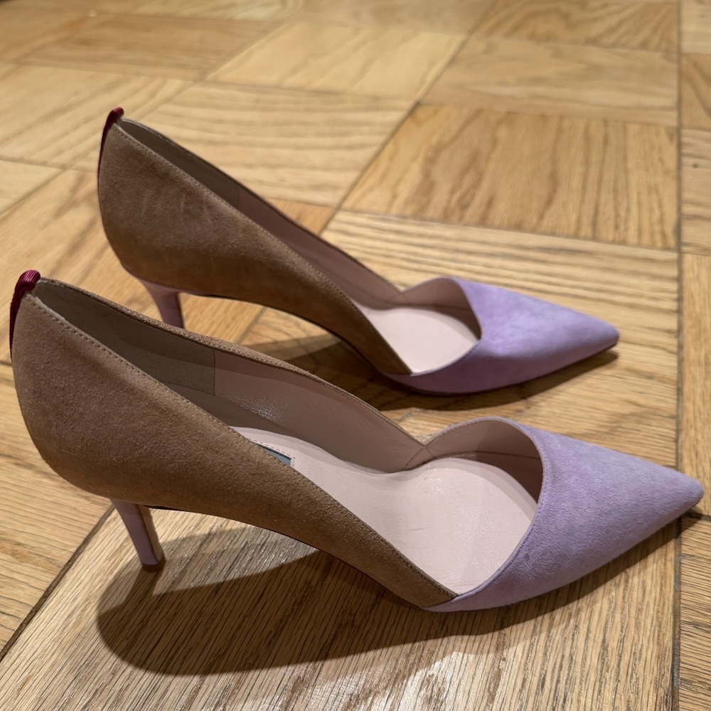 SJP by Sarah Jessica Parker Rampling 70 Bicoloured Suede Point Toe Pumps